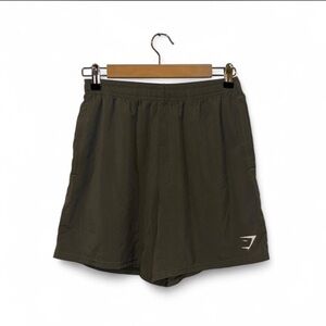 Gymshark Men's Dark Olive Athletic Shorts size medium